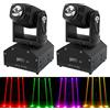 U`King UKing 2 Pezzi Moving Heads RGBW Beam DMX512 Effetto Luce LED 11/13 CH per Feste, Controllata dalla Musica per DJ Discoteca Club Bar Illuminazione Palcoscenico