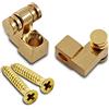 Jersvimc 2 pezzi albero per corde a rullo per chitarra, colore oro, fermo per corde Telecaster, guida per basso, viti di fissaggio per Tele Start (ottone)