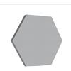 Lenacustica Pannello Fonoassorbente Esagonale per Soffitto e Pareti Quadro acustico per Ristoranti,Locali, Studi. Diametro 50cm (Grigio)