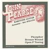 John Pearse® Strings »3210A OPEN F-TUNING - BARITONE GUITAR - PHOSPHOR BRONZE« Corde per Baritone Chitarra Acustica - 015/062
