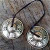 OSNICA Tingsha Cymbals Campane per meditazione tibetana buddista Yoga Campana in rilievo Manjira Instrument Spiritual Gifts 6 cm (Design 05)