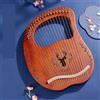 BAMFY Lyre Harp 19,21,24,32 Corde In Metallo Strumento Musicale Principiante Portatile Arpa Lira Con Custodia, Chiave Di Accordatura, Corde Estratte, E Plettro(19-String Boxed - Coffee)