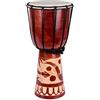 Ciffre Djembe 20 Cm Per Bambini - Tamburo Africano In Legno Con Pelle Di Capra, Dipinto A Mano - Modello Serpente