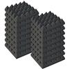 Keyhelm - Pannelli Fonoassorbenti Piramidali 25x25x6 Pacco Da 16(1m²) | Correzione Acustica Medio-Alte Frequenze | Studio di Registrazione