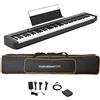 MusicalStore2005 Set Completo per Casio CDP-S110 Black - Piano Digitale 88 Tasti Pesati con Borsa Imbottita a Tracolla con logo MusicalStore2005 Ricamato, Alimentatore e Pedale