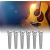 ciciglow Perni per ponte per chitarra corde per chitarra chiodini per chiodi Materiale in rame Migliore conduttività del suono 6 pezzi per chitarre acustiche per parti di ricambio per(Argento)