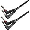 Soundsation Cavo stereo Jack mono angolato 90° 2x6.3mm 3 metri