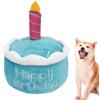 Generic Giocattolo da masticare per il compleanno del cane, Giocattolo per la torta di compleanno del cane | Simpatico peluche a forma di torta con cappello,Regalo di compleanno per cane ragazzo e ragazza, re