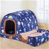 qing yun Cuccia per cani extra large, XL, XXL, calda, per cani Jumbo, sollievo dall'ansia, calmante, grotta igloo, per interni ed esterni, lavabile (L-60 x 48 x 43 cm, G)