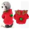 Ranphy Maglione in pile per cane di piccola taglia, costume natalizio da elfo per animali domestici, maglione per cucciolo di cane e gatto, abbigliamento invernale per cani, morbido pullover, caldo