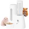 Generico Dispenser Acqua Per Conigli, Dispenser d'Acqua per Animali con Ciotola per Cibo, Alimentatore Automatico per Bevande e Cibo per Coniglietti, Cincillà Nano e Conigli