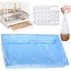 Uifrmely 10 Fodere Trasparenti USA e Getta per Gabbie per Uccelli, Grandi Dimensioni, 71 x 50,8 cm, Copertura in Pellicola di plastica per Gabbie per Uccelli, parrocchetti, Coniglietti, fringuelli,