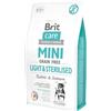 Brit Care Mini Light e Sterilised Grain Free al Coniglio e Salmone Ipoallergenico - 2 kg