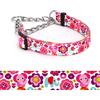 haoyueer Collare Martingale per Cani - Catena in Acciaio Inox, Collare Anti-Trazione con Design a Fiore per Cani di Taglia Grande, Media e Piccola (A12NO16, S)