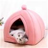 XIEMINLE - Letto per gatti a forma di igloo, con cuscino, casa per animali domestici con cappuccio per gattini, letto accogliente per interni, per cuccioli e gattini, igloo con fondo antiscivolo