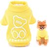 SMALLLEE_LUCKY_STORE Simpatico cartone animato cucciolo felpa in pile pullover maglioni per cani di piccola taglia media gatto Yorkie Chihuahua gattino caldo autunno inverno vestiti, giallo, XL