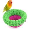 Generic Nido da allevamento di uccelli, capanna e letto per pappagallini, calopsitte, fringuelli, con scala (verde/rosa, piccolo)
