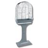 Pet's Market Evita Gabbia Voliera Uccelli Pappagalli Calopsite Inseparabili Piccoli volatili con Piedistallo Posatoi in Plastica Mangiatoia interna Beverino 55x32x80H e 145H Totali (Grey)