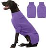 IECOii Maglione dolcevita natalizio per cani di taglia grande come maschi, facile da mettere e togliere, maglione per cani dobermann, alano, pastore tedesco (viola, taglia XXXXL)