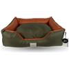 Ligo Buddy Confort - Cuccia per cani Lettino per cani idrorepellente antigraffio in Nylon,realizzata in Italia.Cuscino per Cane, uso interno/esterno. XS/S: 50 X 60 cm, OLIVA/RUGGINE