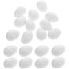 DECOMELODY 24 Pezzi 24 Uova Finte di Plastica per Nidi di Parrocchetti e Calopsitte, Uova di Simulazione Realistiche Bianche da 2,1 Cm per Allevamento, Addestramento e Decorazione di Uccelli