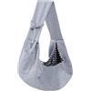 ARZQUT Tracolla per cani - Borsa reversibile per cuccioli con tasca portaoggetti, trasportino per cani e gatti di piccola taglia, imbracatura di sicurezza da viaggio, imbracatura per cani e gatti (grigio)