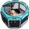 Melko Box per cuccioli, 125 x 125 x 64 cm, pieghevole, per piccoli animali, cani, gatti, conigli