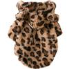 HULKAY Cappottino invernale con cappuccio caldo per cani con stampa leopardata per bulldog francese, adatto per cani di piccola taglia e animali domestici