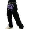Yunmiao Moda Lettera Ricamata Lose Uomo Hip Hop Jeans Y2K Minus-Two Jeans Neutral Wind Grande Tasca Casual Retro Pantaloni dritti Hip Hop Rock Americano Streetwear Unisex