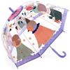 Djeco DD04719 - Ombrello per bambini naturale, con animali musicisti colorati, ombrelli trasparenti per bambini, per bambini, per bambini, multicolore