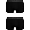 DSQUARED2 Boxer Twin Pack Trunk DCX210070 (IT, Testo, L, Regular, Regular, 001 - Nero)