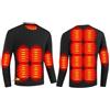 DUWEIKE Maglia Termica Riscaldata da Uomo, Giacca da Sci in Pile Elettrico Ricaricabile Tramite USB Strati di Base,Nero,M
