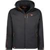 Geographical Norway Taboo Men - Giacca Cappuccio Softshell Impermeabile Uomo - Giacca Vento Tattica Da Esterno - Escursionismo Sci Autunno Inverno Primavera (Grigio scuro XXL)