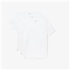 Lacoste Essentials - Set di 3 magliette da uomo con scollo a V, 100% cotone - Bianco - M
