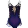 Zagitova Body Da Ginnastica Ritmica Con Strass For Ragazze, Abbigliamento Sportivo For Ginnastica Acrobatica(XL)