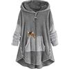 Peuignao Giacca Pile Donna con Cappuccio Zip Teddy Cappotto Lungo Donna Giacca Felpa Giubbini Felpata Fleece Jacket Donna Invernale Giubbotto Peloso Giacche Pile Felpate Teddy Orsetto Pelosa Donna Rosa S