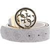 GUESS Cintura donna reversibile in misto pelle Noelle (Bianco Latte, M)