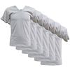 Fontana Calze & Intimo 6 Pezzi Maglietta Intima Scollo a V con Maniche Corte da Uomo in Cotone,Prodotto in Italia (Nero, XL (TG 6))