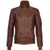 Infinity Leather Giubbotto Bomber da Uomo Abbronzatura Sottile in Pelle Nappa 2XL