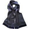 XUYUZUAU Sciarpe di seta da uomo 100% seta 12 mommes doppio strato spesso collo avvolgente casual formale business 175x26cm, Quadrato blu., 175*26cm
