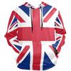 Ksajwzf Felpa con cappuccio da uomo con bandiera britannica Inghilterra, felpa con cappuccio con tasche per uomo ragazzo Union Jack, Multi, L