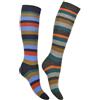 CALZE PRESTIGE (2PAIA) Calze donna gambaletto a righe multicolor in pregiatissimo filato lana-cashmere - 100% Made in Italy (Assort.4)