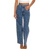 Lazutom Jeans da donna strappati con strass e perle in denim vintage Y2K gamba dritta impreziositi pantaloni, Blu, XS
