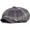 JHSDHYD Coppola Uomo Berretto in Velluto a Coste Spesso Scozzese Autunno Inverno(Gray)
