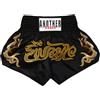 CHICTRY Pantaloncini da Boxe per Bambini Pantaloncini da Fitness Traspiranti Muay Thai Kickboxing Shorts Abbigliamento da Arti Marziali Fighting Grappling Nero 14-15 Anni