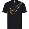 NIKE Just Do It T Shirt Uomo Swoosh Tee Girocollo Manica Corta T Shirt Nero DR9275 010 Nuovo, Nero , M