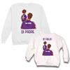 D&Vlab Coppia di Felpe Maglie di Padre in Figlio Idea Regalo per Il papà Squadre Tifosi Viola