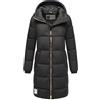 MARIKOO Cappotto invernale da donna con cappuccio e dettagli di alta qualità in color rosato e cappuccio Nomadiaa 16 S-3XL, vino, M