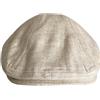 WOUND Coppola Uomo Berretto Estivo Piatto da Uomo Casual in Lino Primaverile Ed Estivo Cappello da Guida Traspirante A Becco D'Anatra da Donna, Beige, 56-58Cm