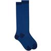 Gallo Calze lunghe uomo cotone leggero blu royal e pervinca righina sottilissima